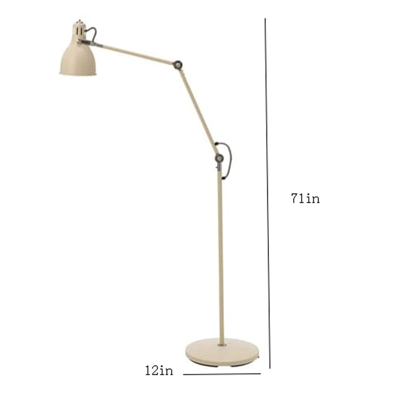 Modern Industrial Style Standing Floor Lamp - Sleek Metal Design for Living Room and Bedroom - LED Reading Lamp with Desk, Study, and Bedside Lighting - Accent Furniture Light